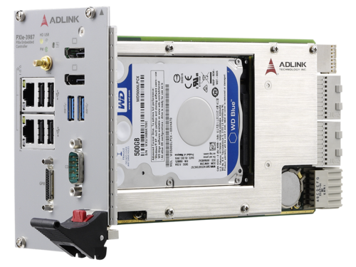 ADLINK-PXIe-3987 PXI Express Gen3 Controller with 16GB/s System Bandwidth. 3U PXI Intel i7-7820EQ processor with 8GB memory & 512GB SSD & Win10 IOT LTSC High End