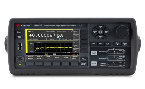 Keysight B2987B Electrometer/High Resistance Meter, 0.01 fA, 1000 V, Battery