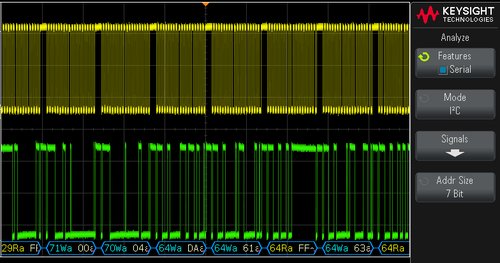 Keysight D1200EMBA Decodes and analysis for I2C, SPI, UART(RS-232) protocols