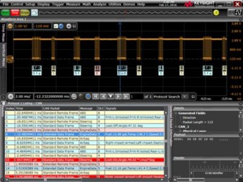 Keysight D9010AUTP Automotive Protocol Decode/Trigger Software (CAN, LIN, CAN-FD, FlexRay ...)