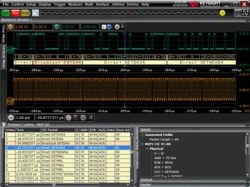 Keysight D9010MPLP Low Speed MIPI Protocol Decode/Trigger Software (RFFE, I3C, SPMI)