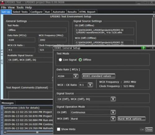 Keysight D9050LDDC LPDDR5 Tx Compliance Software