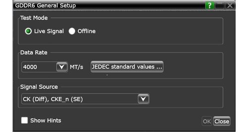 Keysight D9060GDDC GDDR6 Tx Compliance Test Software