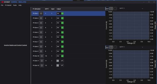 Keysight DG9000A Advanced / Multi-Input Photovoltaic Inverter Test Software