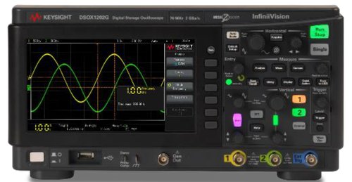 Keysight DSOX1202G Oscilloscope: 70/100/200 MHz, 2 Analog Channels with function generator