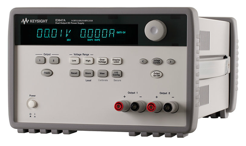 Keysight E3647A DC power supply, dual output, dual range: 0-35 V, 0.8 A and 0-60 V, 0.5 A, 60 W. G