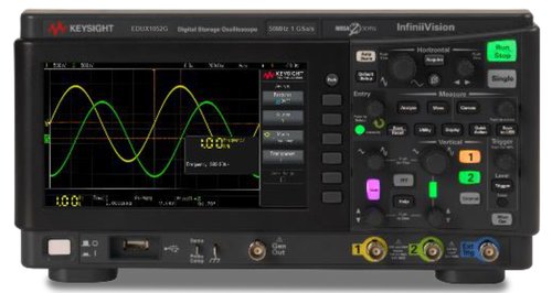 Keysight EDUX1052A InfiniiVision 1000 X-Series Education Oscilloscope, 50 MHz, 1 GS/s, 2Ch