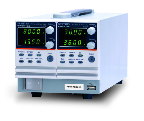 GW-INSTEK PSW-720L15 PSW-Multi series 2-channel programmable switching DC PSU, total power 720 W  (CH1 30 V, CH2 160 V)
