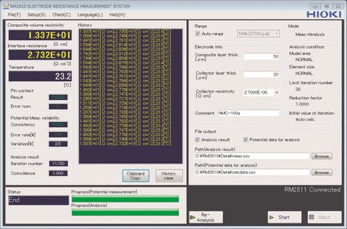 Hioki RM2612 RESISTANCE CALCULATION SOFTWARE