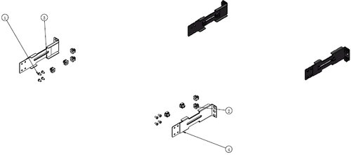ITECH IT-E155B Rack  kit for IT-M3900B/C/D, IT-M3800 and IT-M7723 series 1U models. Rear mount. Requires IT-E155A