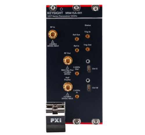 Keysight M9415A VXT PXIe Vector Transceiver, 380 MHz to 6, 8, or 12 GHz in a 3-slot PXIe module with up to 1.2 GHz BW