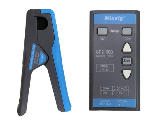 Micsig CP2100A AC/DC current probe 800 kHz, 10 Apk/100 Apk, BNC port