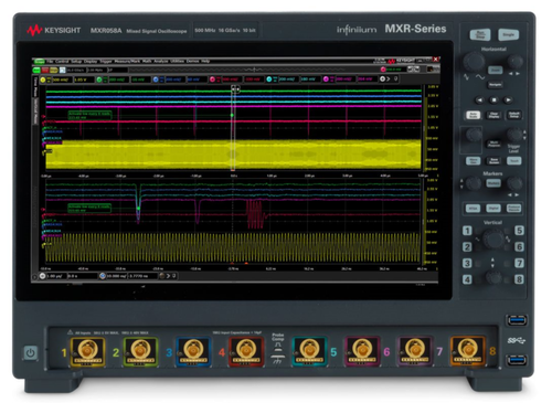 Keysight MXR058B Infiniium MXR B-Series Real-Time Oscilloscope, 500 MHz, 16 GSa/s, 8 Ch