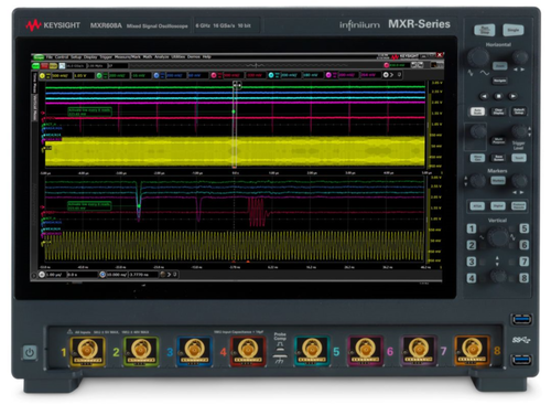 Keysight MXR608B Infiniium MXR B-Series Real-Time Oscilloscope, 6 GHz, 16 GSa/s, 8 Ch