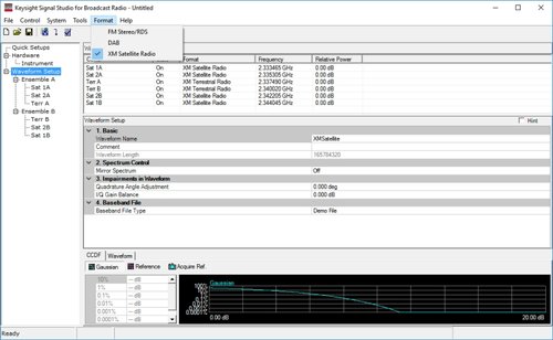 Keysight N7611EMBC PathWave Signal Generation for broadcast radio, waveform playback