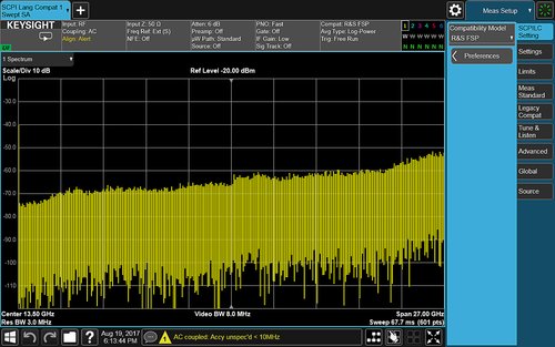 Keysight N9062EM0E SCPI Language Compatibility Measurement Application