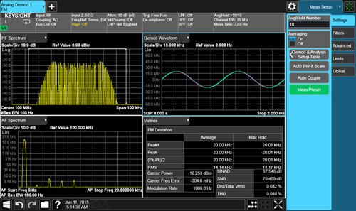 Keysight N9063EM0E Analog Demodulation Measurement Application