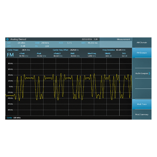 R&S FPC-K7, Modulation Analysis (AM, FM, ASK, FSK) (software license)