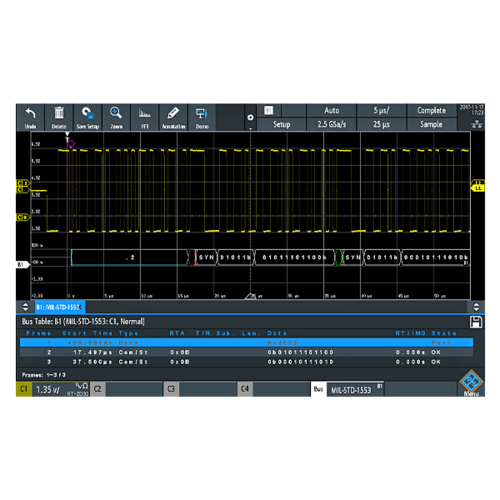 R&S RTA-K6 MIL-1553 serial triggering and decoding for RTA4000 models (software license)