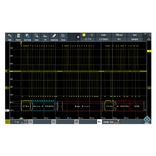 R&S RTA-K7 ARINC 429 serial triggering and decoding for RTA4000 models (software license)