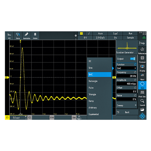 R&S RTA-B6 ARB and pattern generator with 14 bit resolution, 1 analog and 4 digital channels, 50 MHz bandwidth, 250 MSa/s (software license)