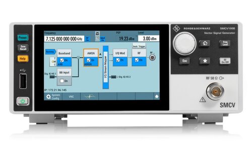 R&S SMCV100B Vector signal generator, base unit. Frequency option SMCVB-B103 required