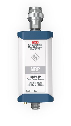 R&S NRP18P Pulse power sensor, 50MHz to 18GHz; 1nW to 100mW, N(m) 30MHz video bandwidth