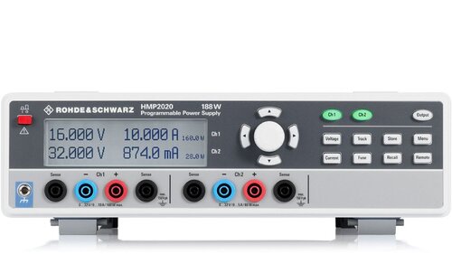 R&S HMP2020 Two-channel power supply, 0V to 32V, Ch1 max. 10A, Ch2 max. 5A, max. 188W