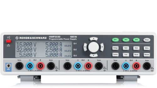 R&S HMP2030 Three-channel power supply, 0V to 32V, max. 5A per channel, max. 188W total