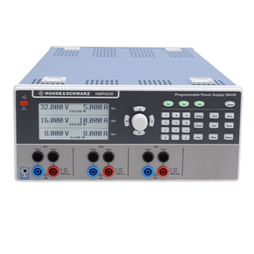 R&S HMP4030 Three-channel power supply, 0V to 32V, max. 10A per channel, max. 384W total