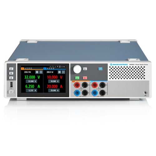 R&S NGP802 Two-channel power supply 0V to 32V, max. 20A per channel max. 200W per channel (400W total), USB/LAN