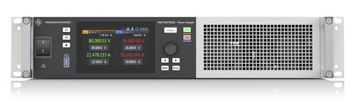 R&S NGT3622 Two-channel power supply max. 80V, max. 50A per channel max. 1800W per channel (3600W total) capacitive touch screen arbitrary function, OVP, OPP, OTP USB/LAN interface