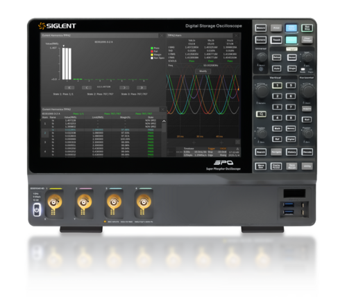 Siglent SDS5104X HD 4-ch, 1 GHz, 5 GSa/s, 12-bit, 2.5 Gpts/ch memory, digital oscilloscope
