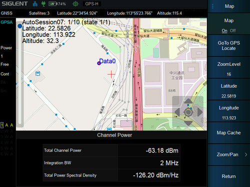 Siglent SG-SHA860-MAP Outdoor/Indoor Map