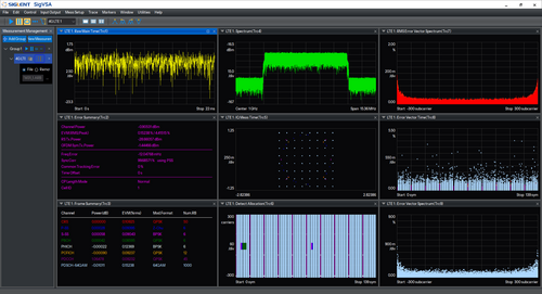 Siglent SIGV-VSAL1 LTE/LTE-A FDD demodulation analysis.