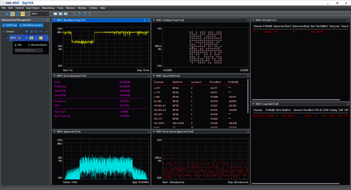 Siglent SIGV-VSAW1 WLAN 802.11b/a/g/n/ac/ax demodulation analysis .