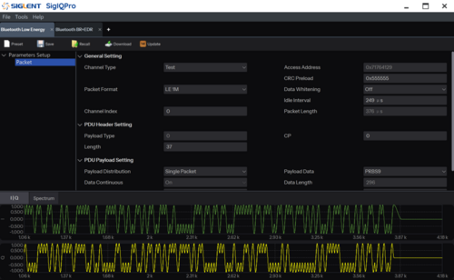 Siglent SigIQPro-BT Bluetooth Signals generation (software license, one license for one generator serial number)