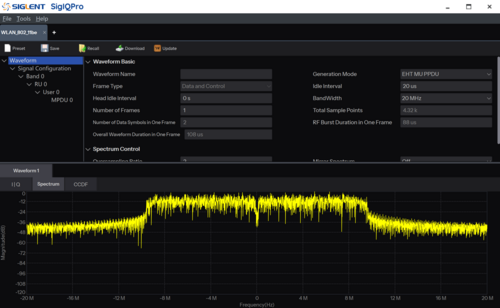 Siglent SG-SigIQPro-IEEE.802.11.be Wifi 7 signals generation (software license,  one license for one generator serial number)