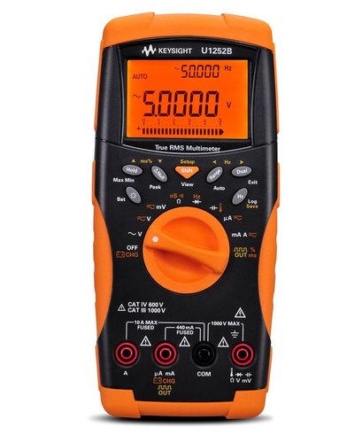 Keysight U1252B True RMS 50000 count handheld DMM with freq counter and squarewave output