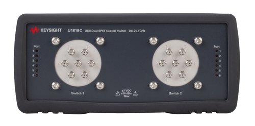 Keysight U1816C USB Coaxial Switch, DC to 26.5 GHz, Dual SP6T